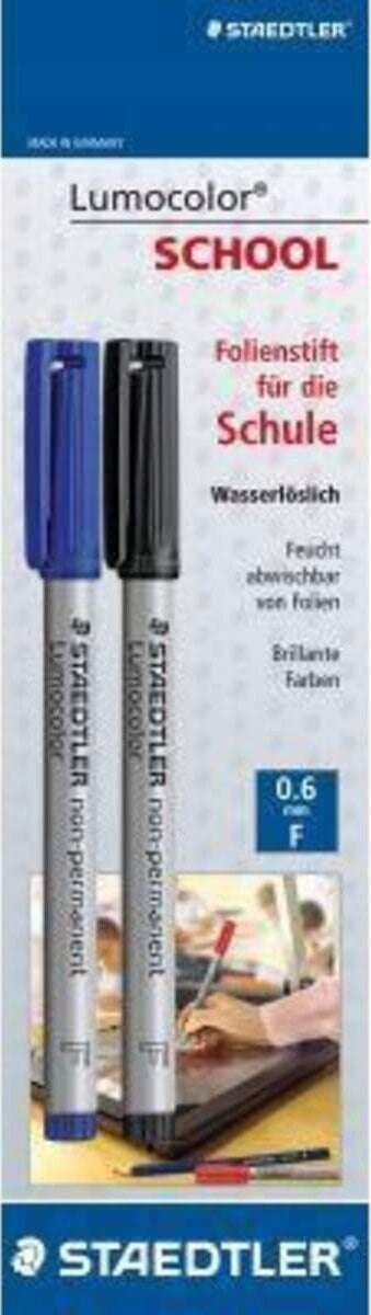 Staedtler Staedtler Lumocolor 316 marker 2 szt. Czarny, Niebieski