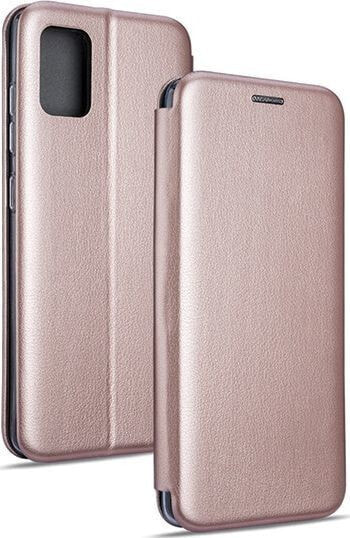 чехол книжка кожаный розовое-золото Samsung M51