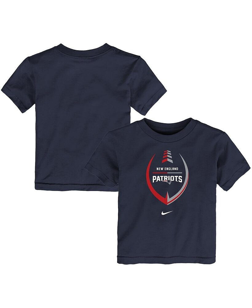 Nike toddler Boys and Girls Navy New England Patriots Football Wordmark T-shirt