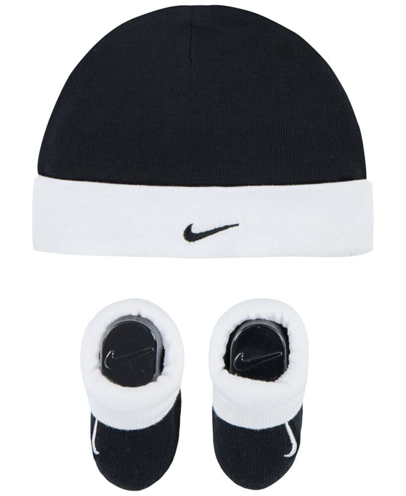 Nike baby Boys or Baby Girls Swoosh Hat and Booties, 2 Piece Set