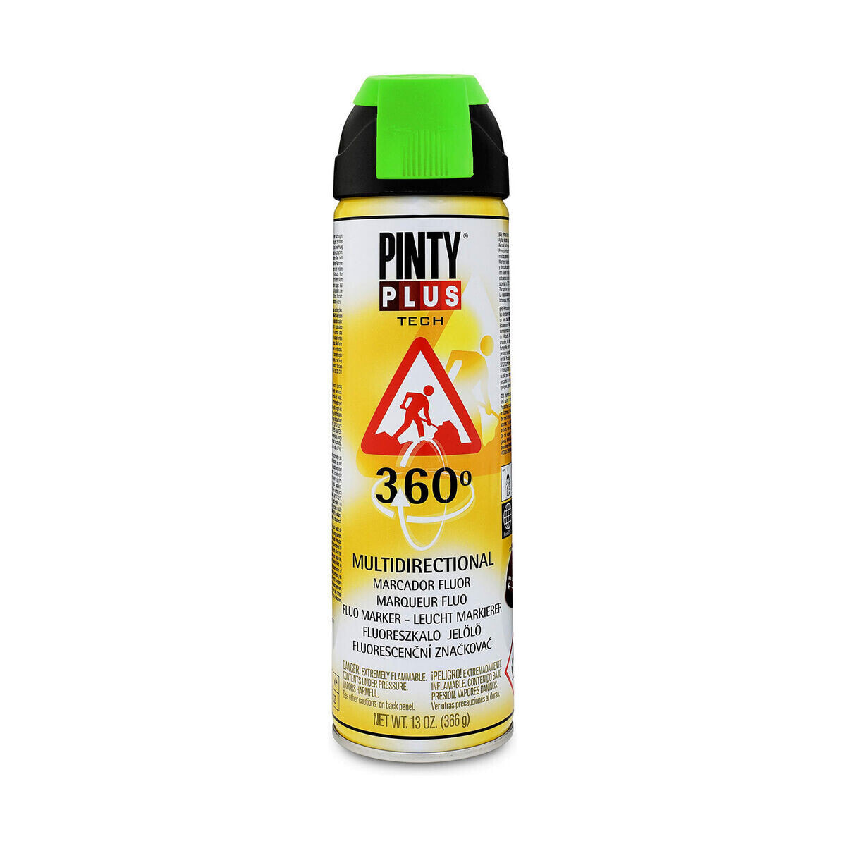 Spray paint Pintyplus Tech T136 360º Green 500 ml