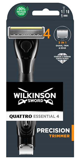 Wilkinson Quattro Titanium Precision Carbon Men's Shaver