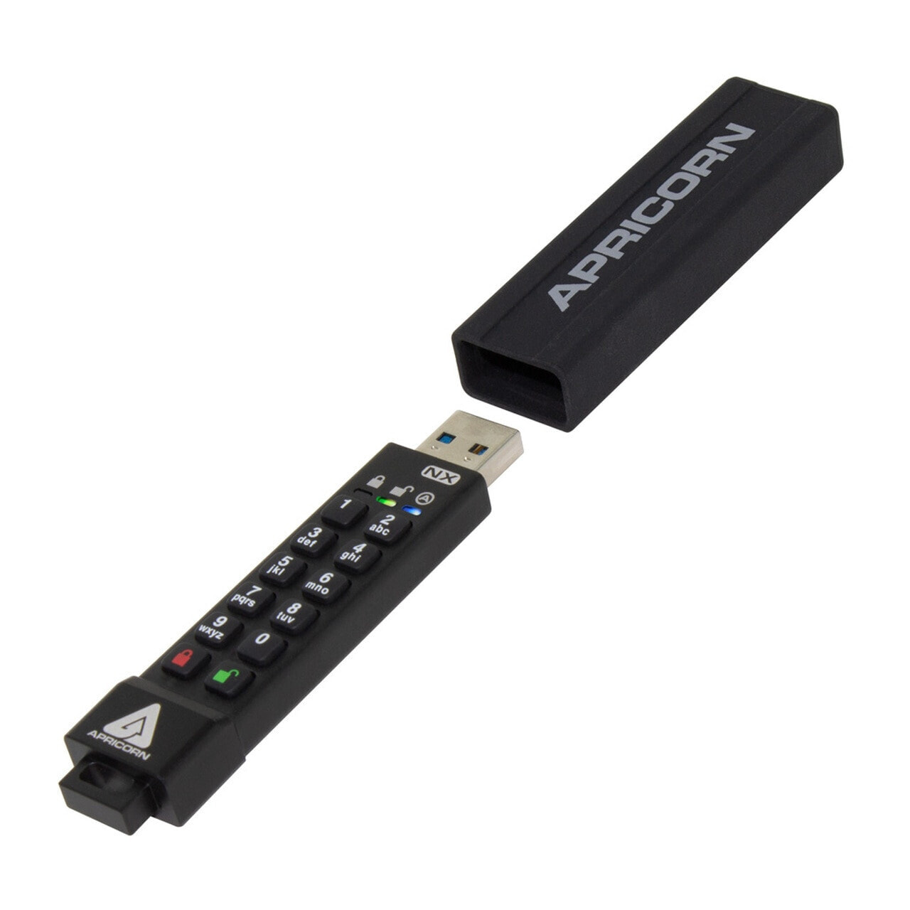 Apricorn ASK3 USB флеш накопитель 8 GB USB тип-A 3.2 Gen 1 (3.1 Gen 1) Черный ASK3-NX-8GB