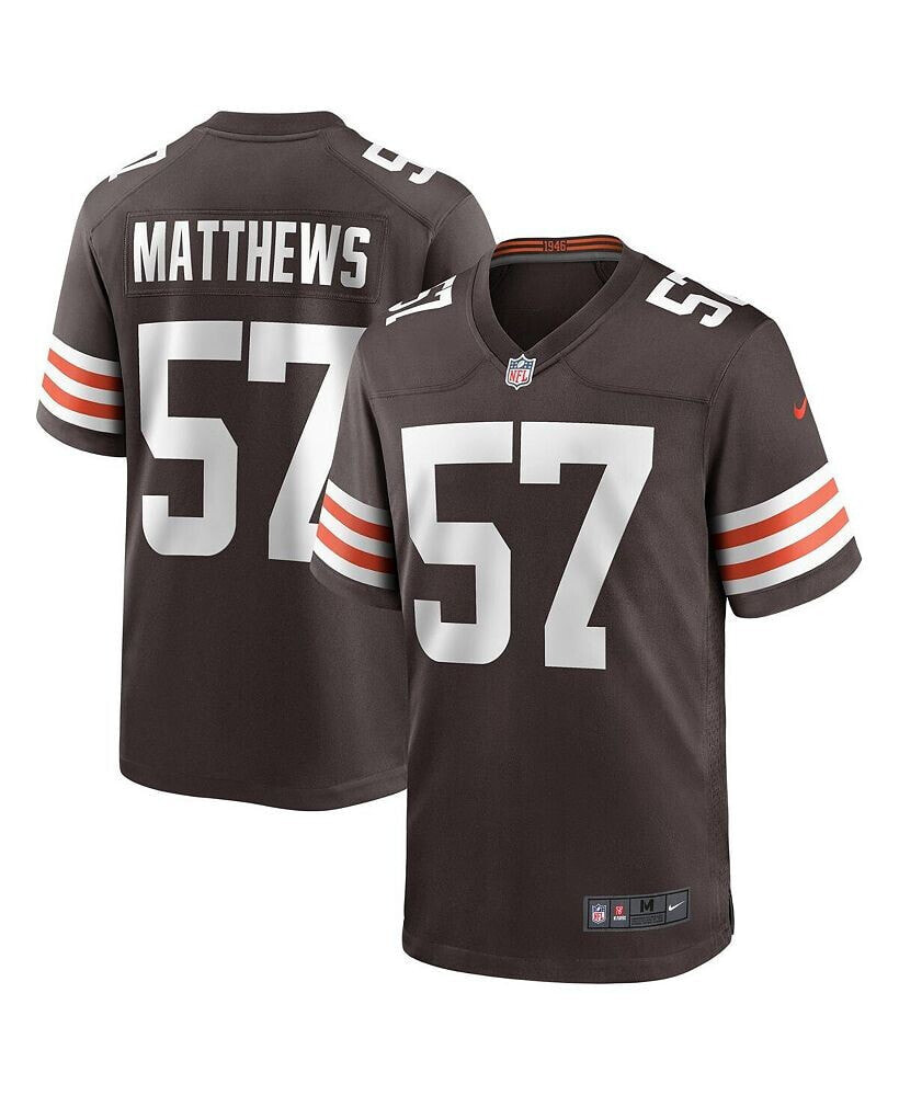 Nike men's Clay Matthews Brown Cleveland Browns Game Retired Player Jersey