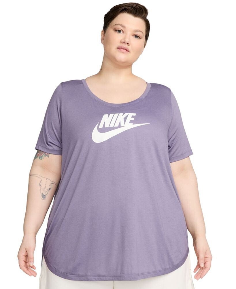 Nike plus Size Sportswear Essential Curved-Hem Tunic Top