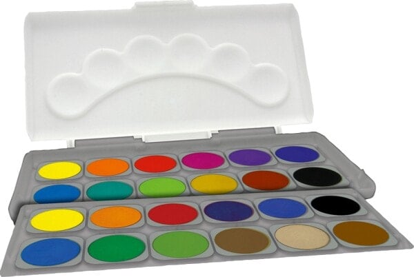 Ящик для краски школьной палубы, 24 цвета