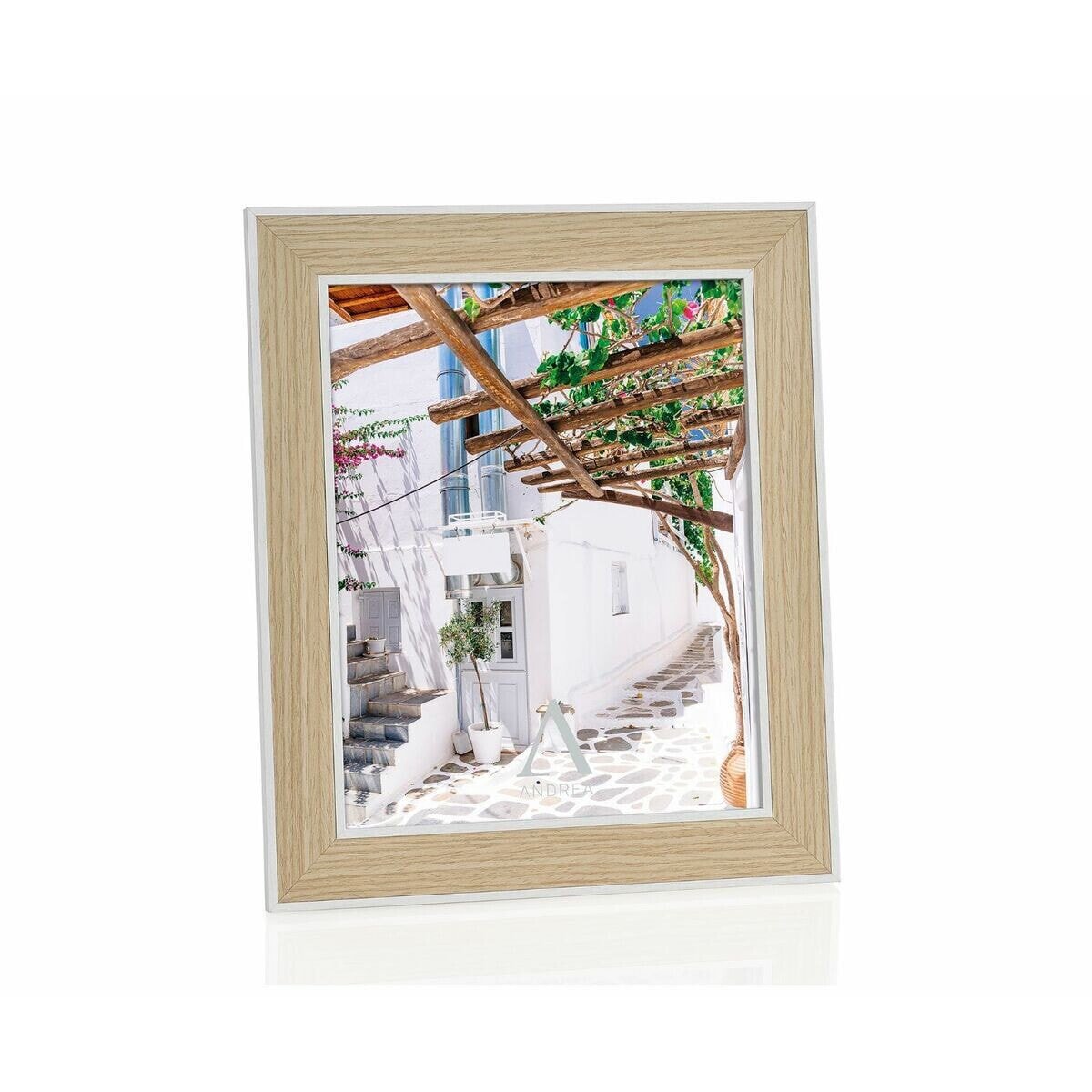 Photo frame Alexandra House Living White Beige Paper MDF Wood 13 x 18 cm 1 x 24 x 18 cm