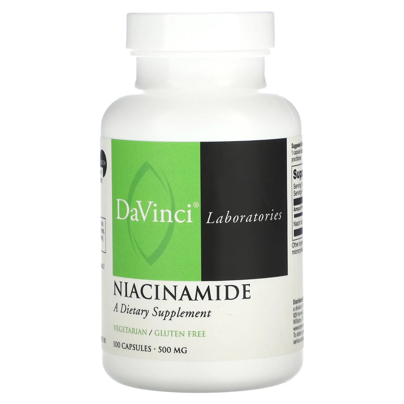 DaVinci Laboratories of Vermont, Niacinamide, 500 mg, 100 Capsules