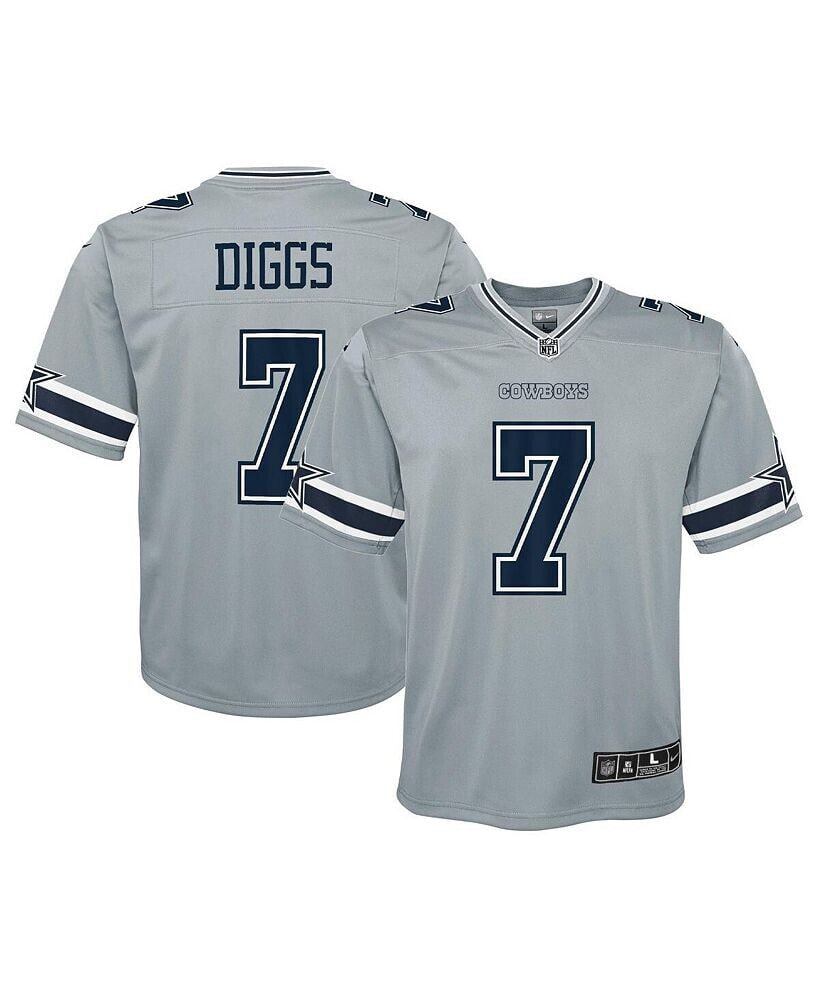Youth Boys Trevon Diggs Gray Dallas Cowboys Inverted Game Jersey