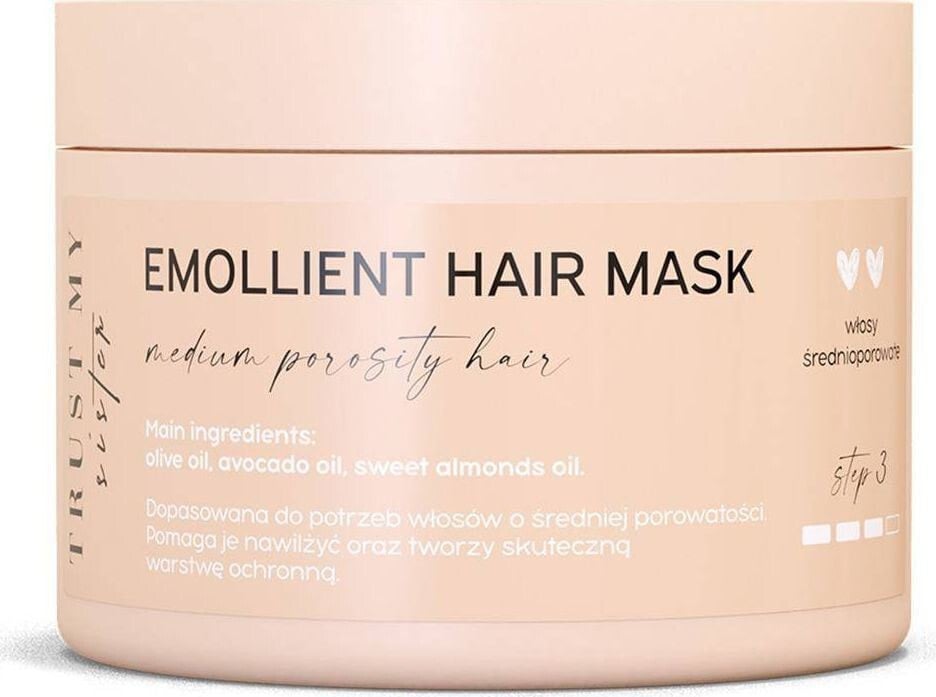Маска или сыворотка для волос Trust Emollient Hair Mask emolientowa maska do włosów średnioporowatych 150g
