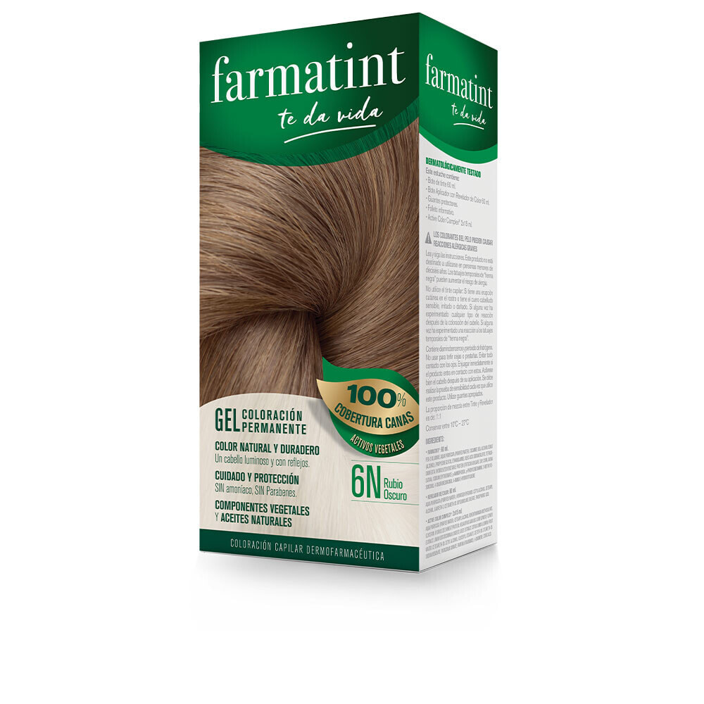 Farmatint	Permanent Coloring Gel No. 6N Dark Blonde Перманентная краска для волос на растительной основе и маслах без аммиака,оттенок темно-русый