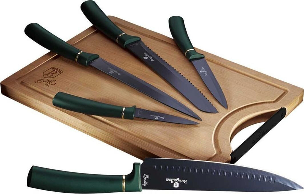 Набор ножей с разделочной доской Berlinger Haus EMERALD BH-2551 6 предметов