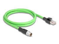 Delock M12 Kabel X-kodiert 8 Pin Stecker zu PUR TPU 5 m - Cable - 5 m