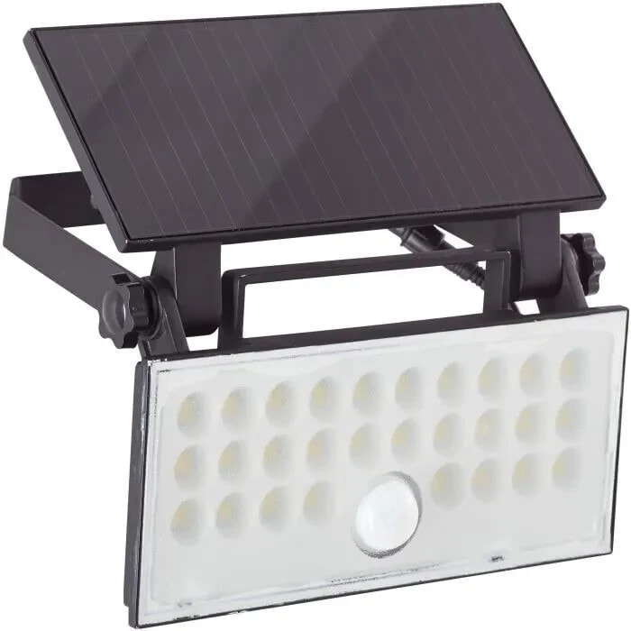 Auenwandleuchte - BRILLIANT - LUTON - LED und Solar - Bewegungsmelder - Kunststoff und Metall - 4 W - Schwarz