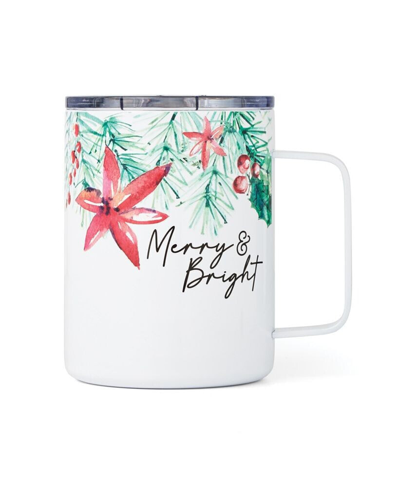 Cambridge poinsettia Insulated Coffee Mug, 16 oz