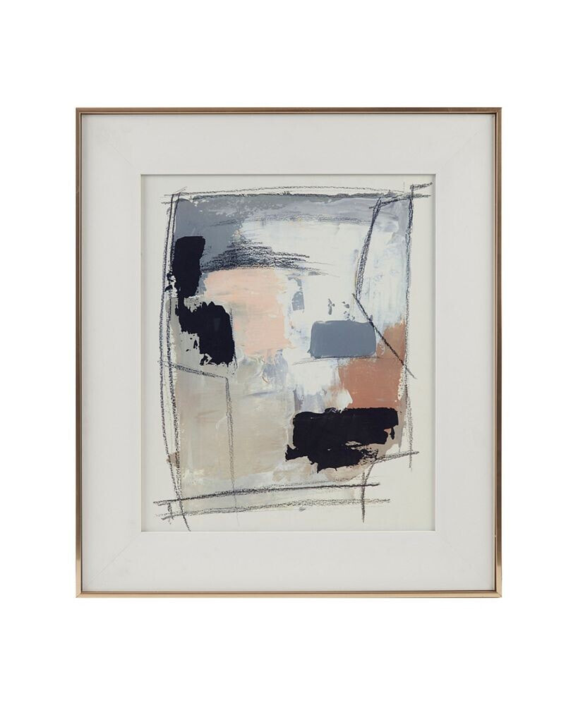 Madison Park abstract Reveal Double Matted Framed Glass Wall Art