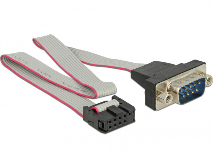 DeLOCK 89900 кабель последовательной связи Серый 0,25 m RS-232 DB9 9-pin COM