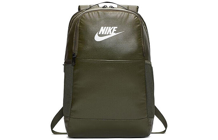 Nike 大容量运动 涤纶 书包背包双肩包 中号 男女同款情侣款 军绿色 / Рюкзак Nike BA6124-325