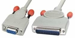 Lindy 9-pin serial printer cable 2m кабель для принтера Серый 30293