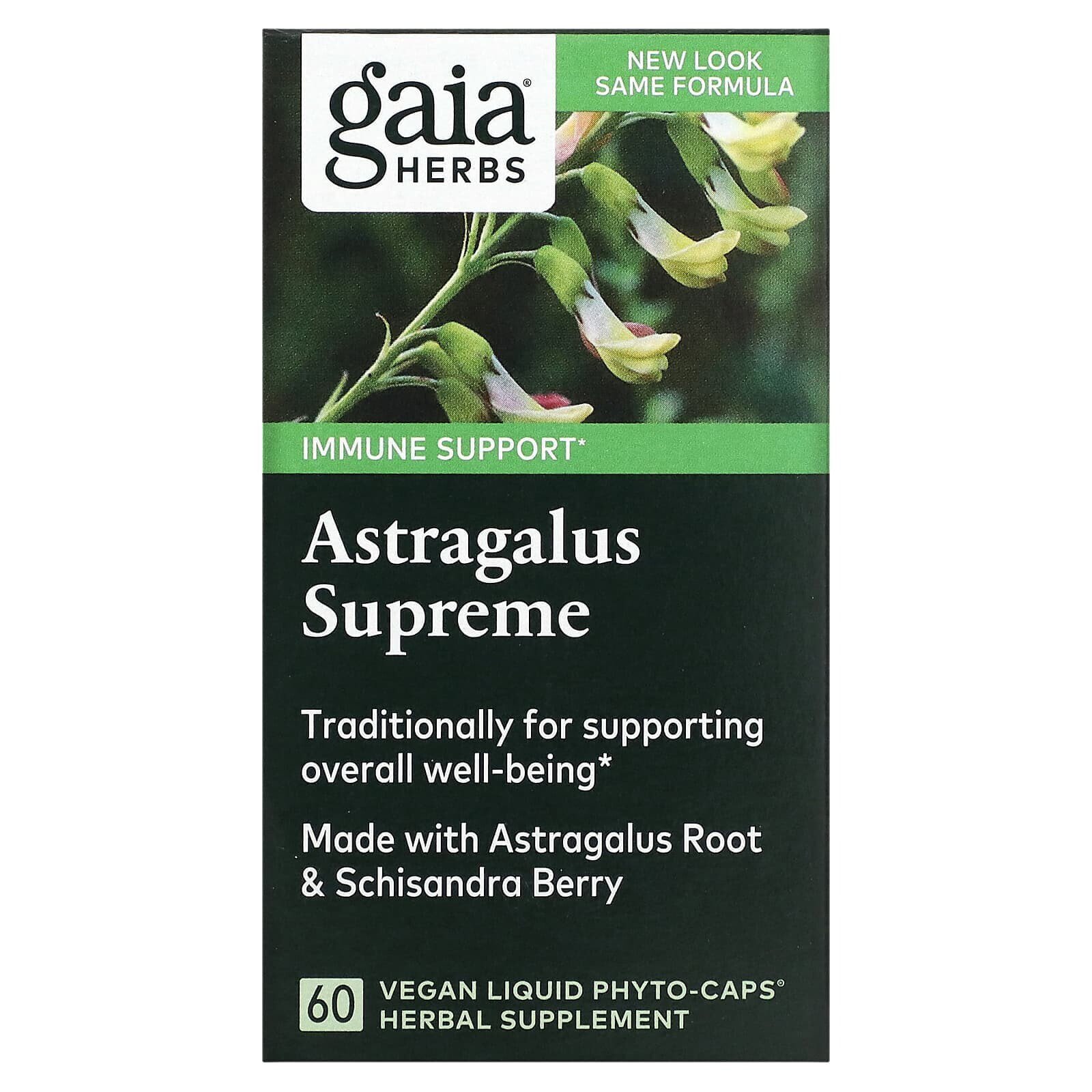 Gaia Herbs, Astragalus Supreme, 60 Vegan Liquid Phyto-Caps