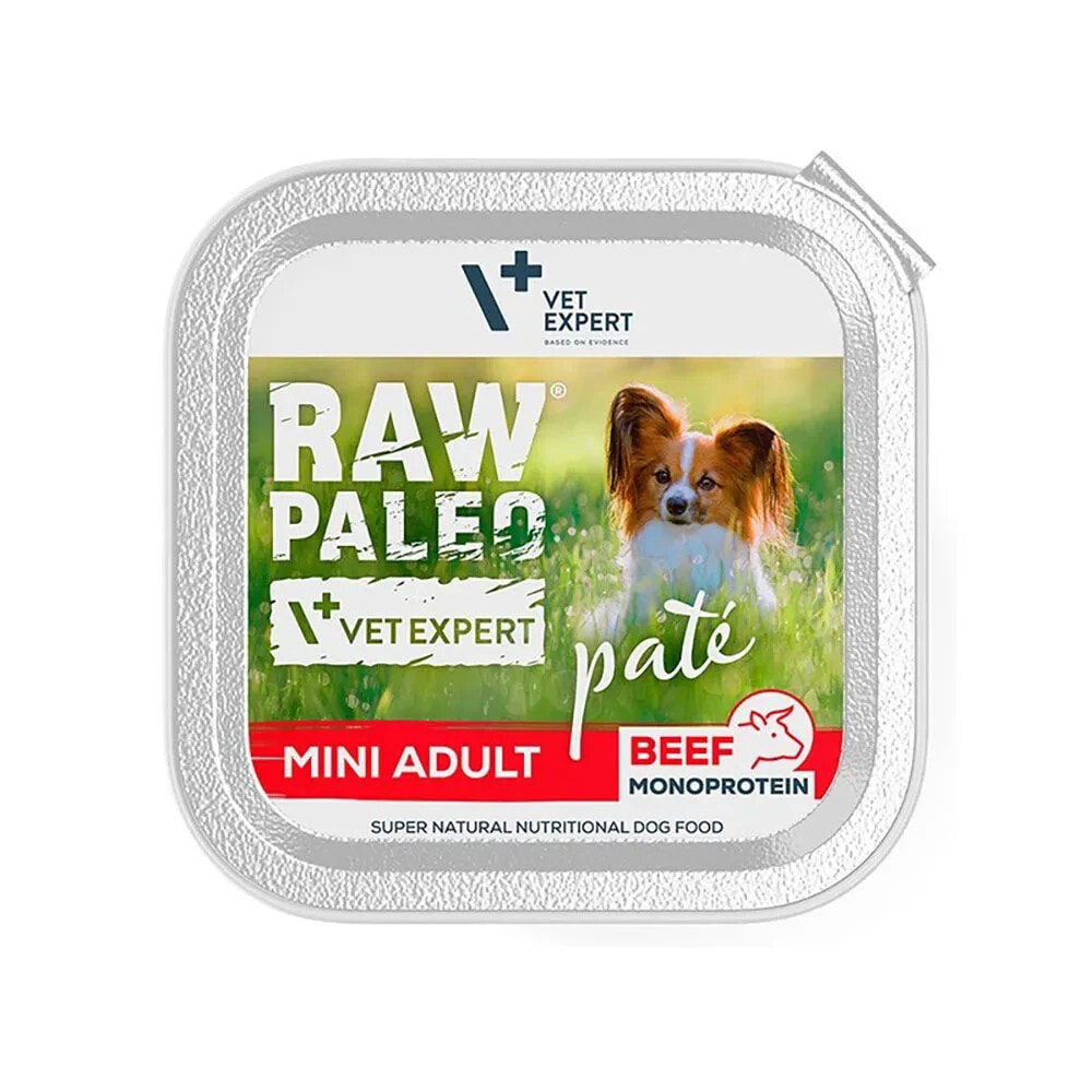 RAW PALEO Pate mini adult beef wet dog food 150g