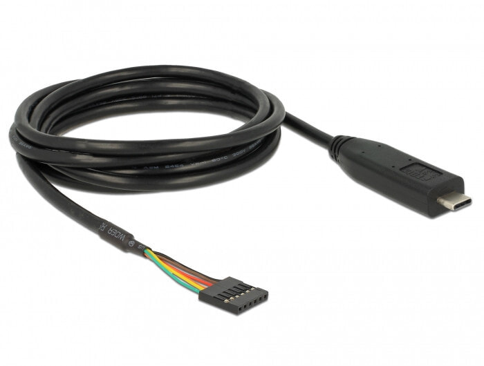 DeLOCK 63913 кабельный разъем/переходник USB 2.0 Type-C 6 pin header Черный