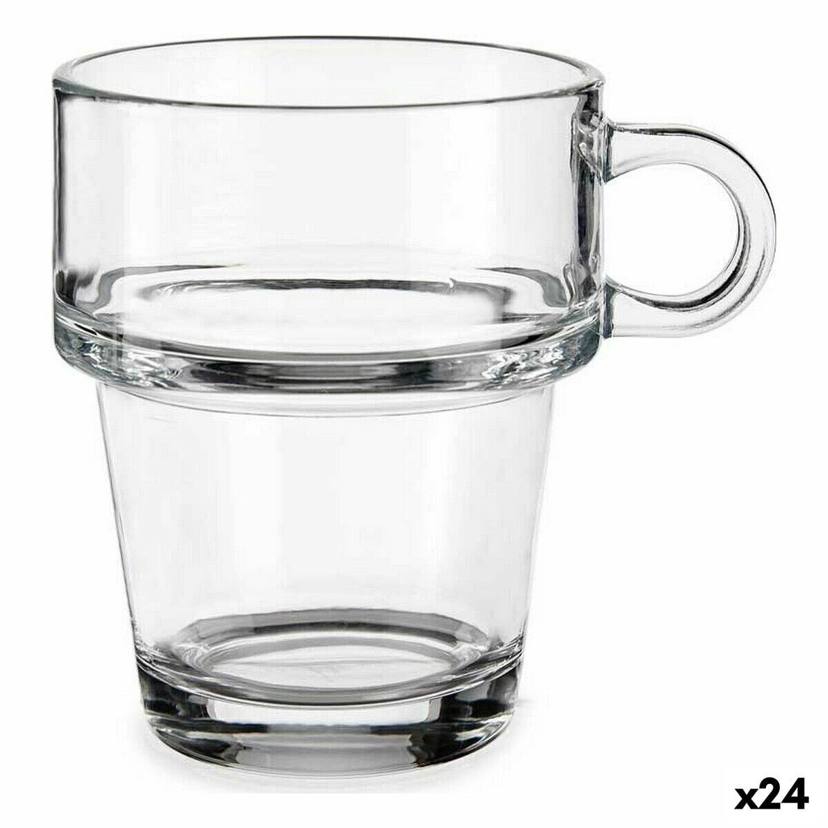 Чашка Штабелируемые Прозрачный Cтекло 270 ml (24 штук)