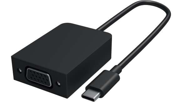 Кабельный разъем/переходник Microsoft Surface HFT-00003 USB-C VGA Черный