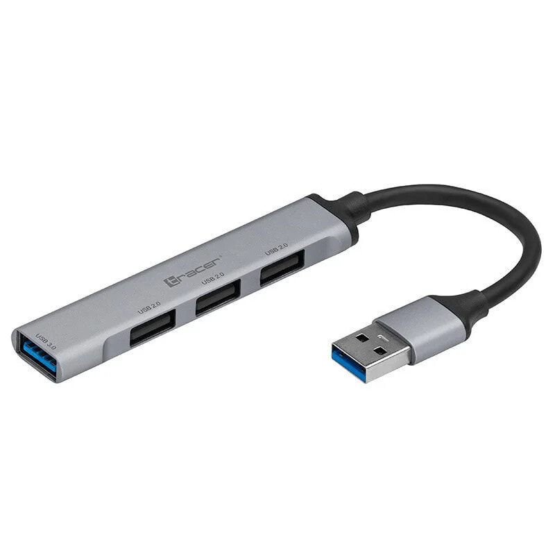 USB 3.0 HUB - 4 ports - silver - Tracer H41