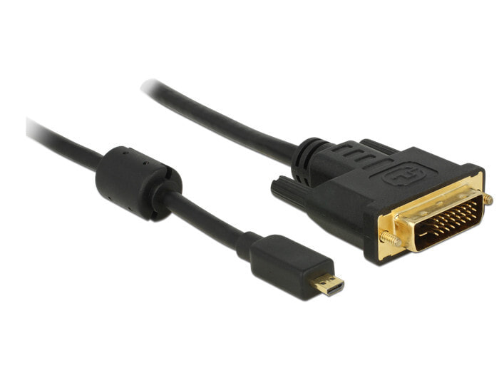 DeLOCK 83585 видео кабель адаптер 1 m Micro-HDMI DVI-D Черный
