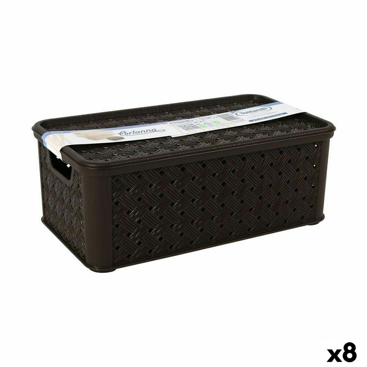 Storage Box with Lid Tontarelli Arianna 29,5 x 16,5 x 11 cm (8 Units)