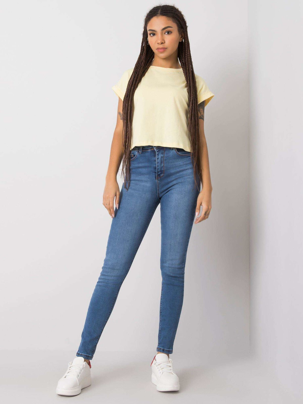Женские джинсы  скинни с высокой посадкой синие Factory Price