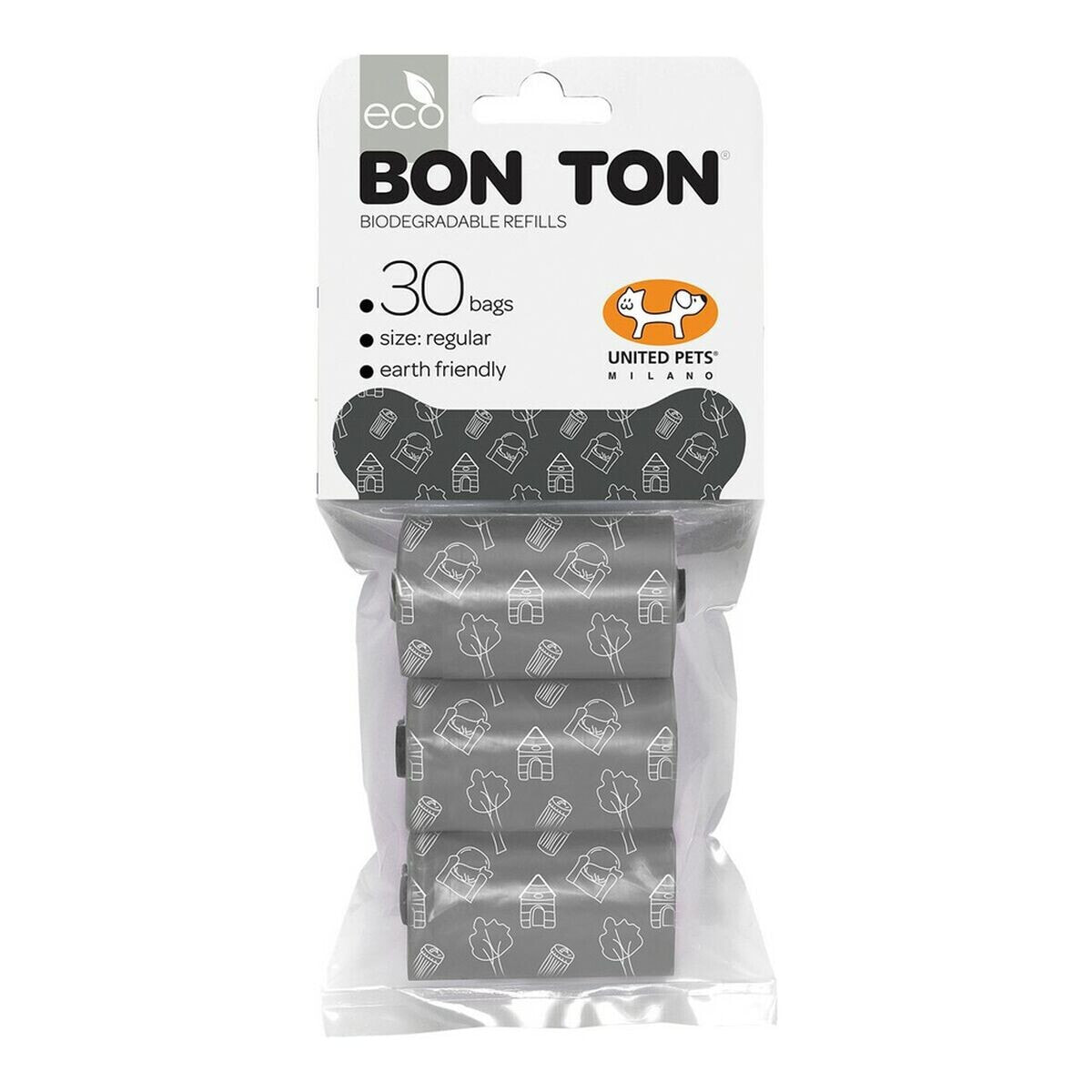 Гигиенические пакеты United Pets Bon Ton Regular Пёс Серый (3 x 10 uds)