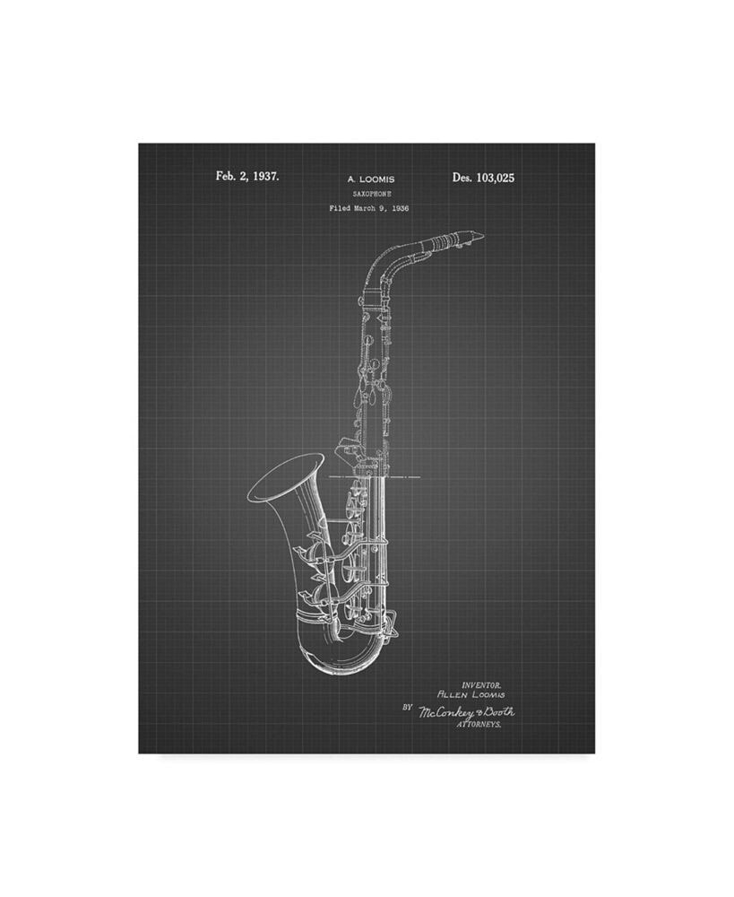 Trademark Innovations cole Borders 'Conn A Melody Saxophone' Canvas Art - 32