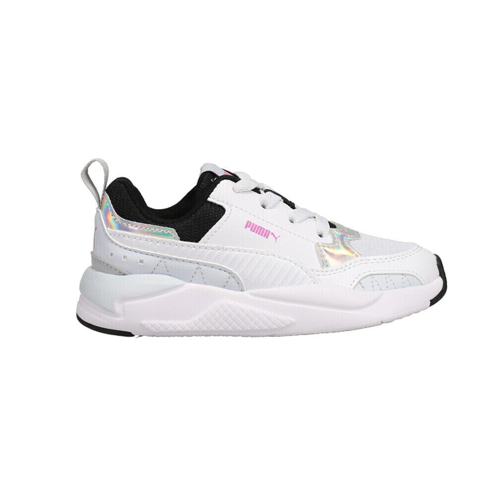 Puma XRay 2 Square Glow Ac Lace Up Toddler Girls White Sneakers Casual Shoes 38