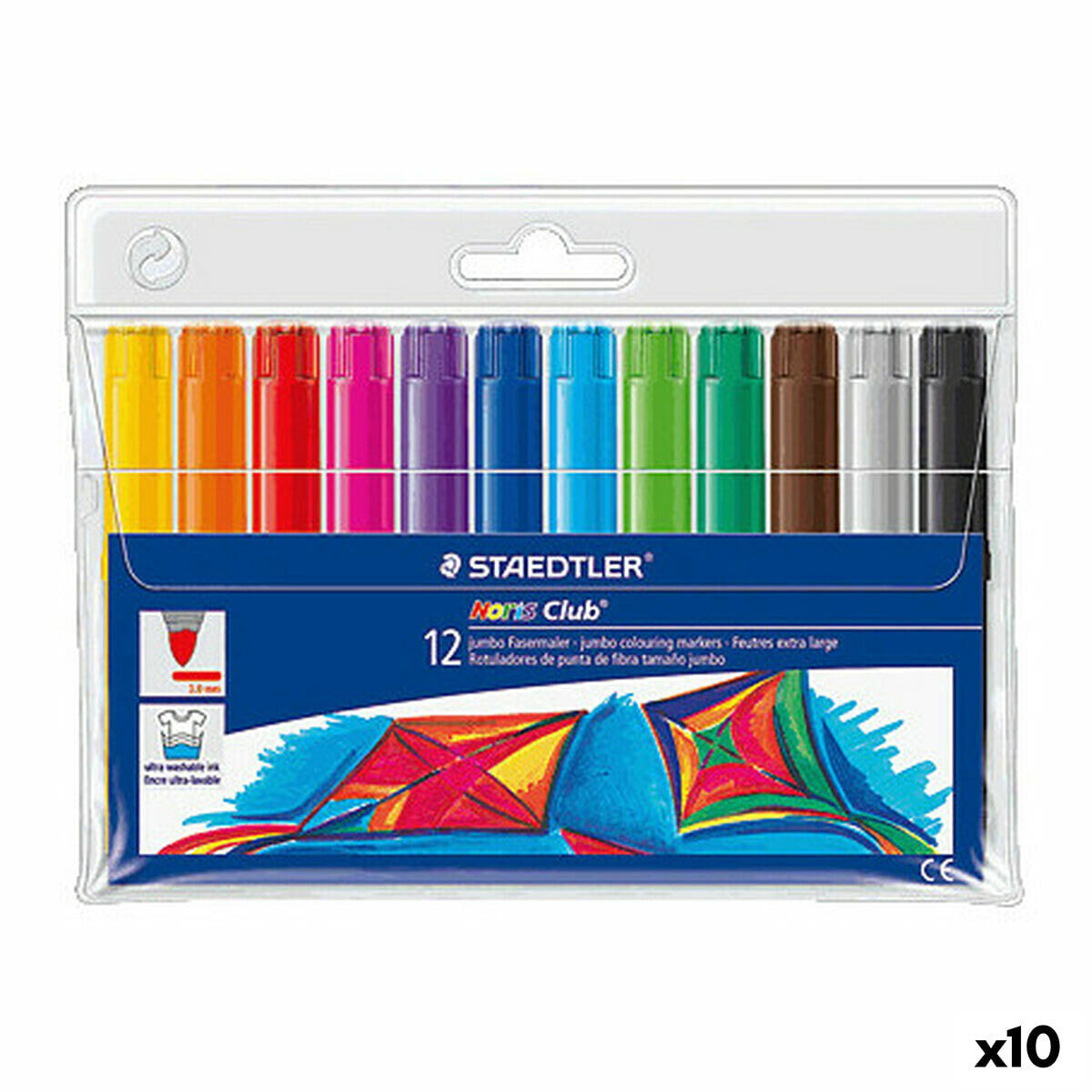 Set of Felt Tip Pens Staedtler Noris Club Multicolour (10 Units)