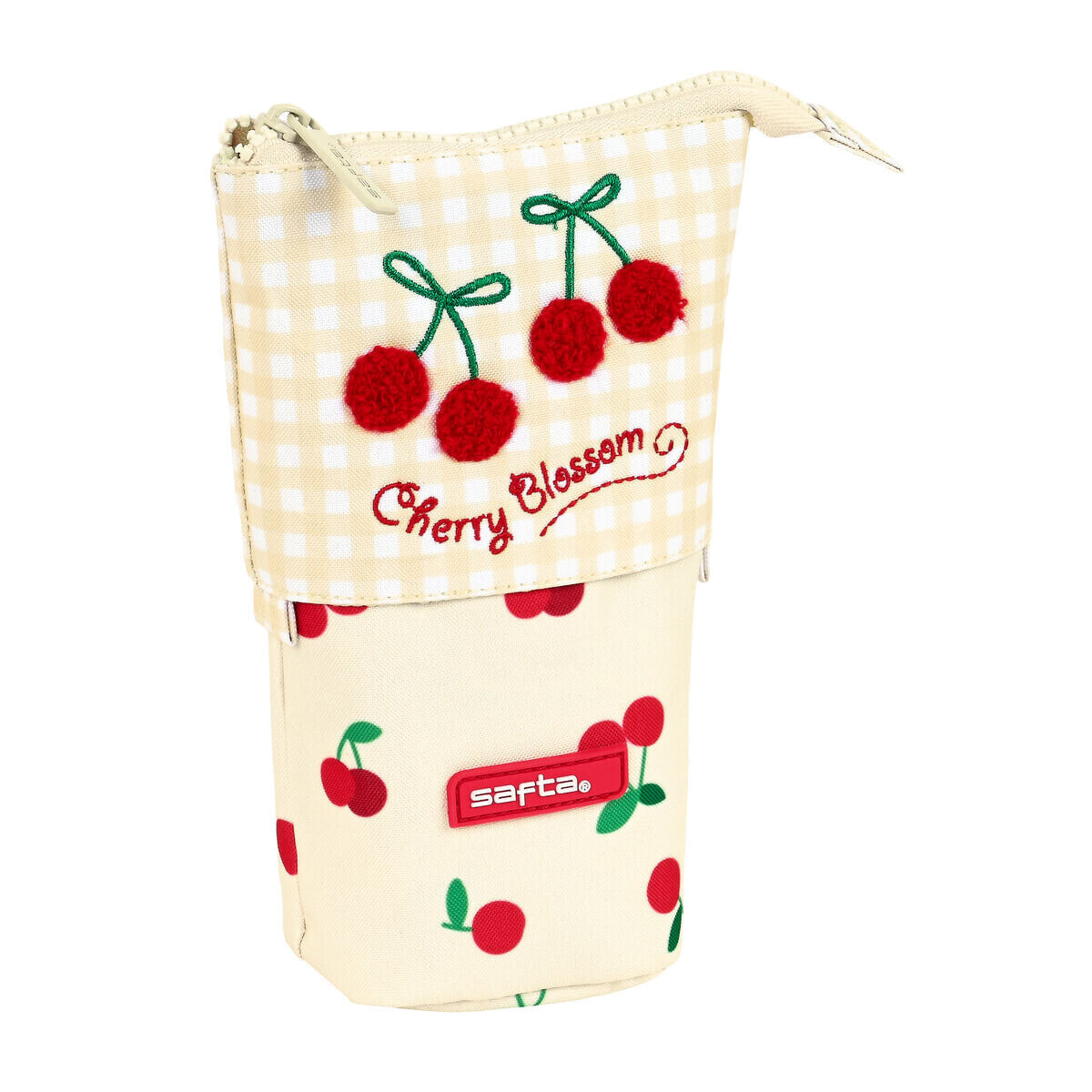 Pencil Holder Case Safta Cherry Beige (8 x 19 x 6 cm)