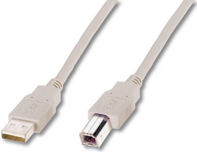 ASSMANN Electronic AK-300102-018-E USB кабель 1,8 m 2.0 USB A USB B Бежевый