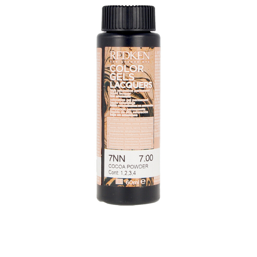 Redken Color Gel Lacquers 7NN-cocoa powder  Перманентный краситель-лак для волос, оттенок 7NN какао-порошок 60 мл