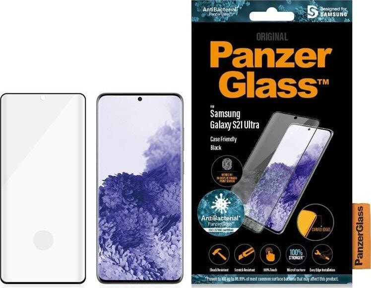 PanzerGlass Tempered Glass E2E Microfracture Fingerprint for Galaxy S21 Ultra (7258)