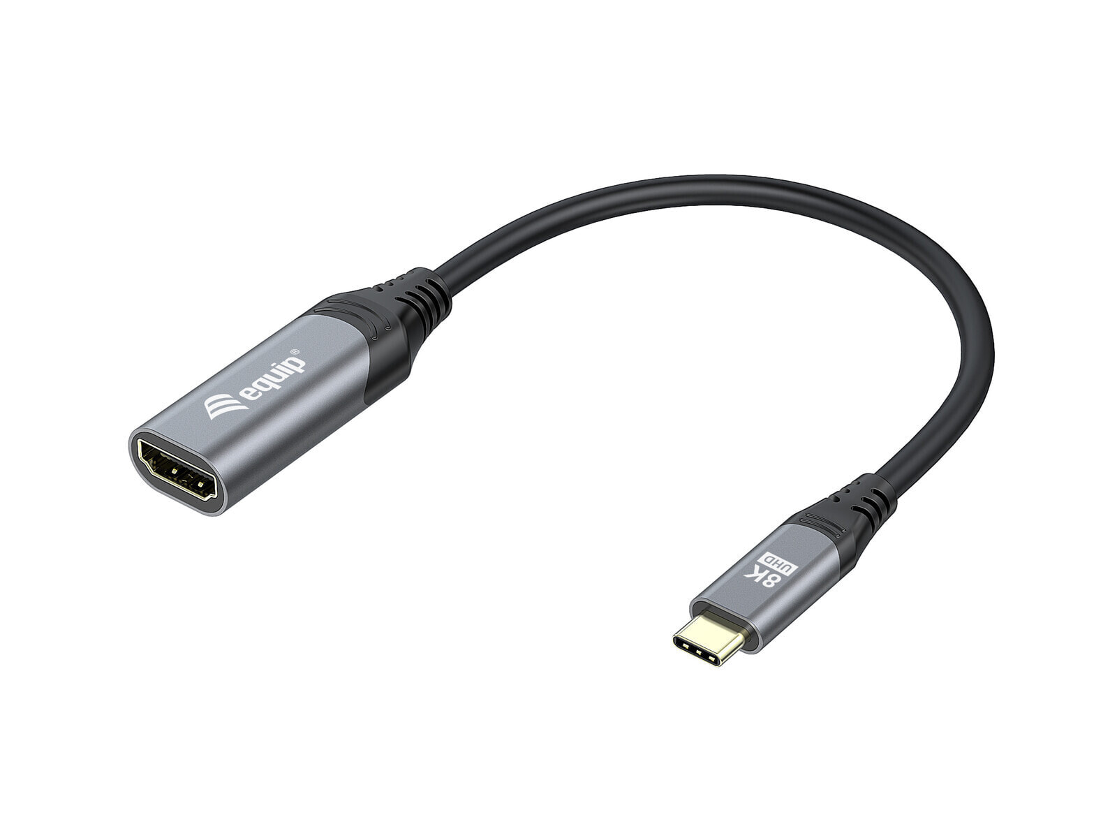 Equip 133492 видео кабель адаптер 0,15 m USB Type-C HDMI Черный, Серый