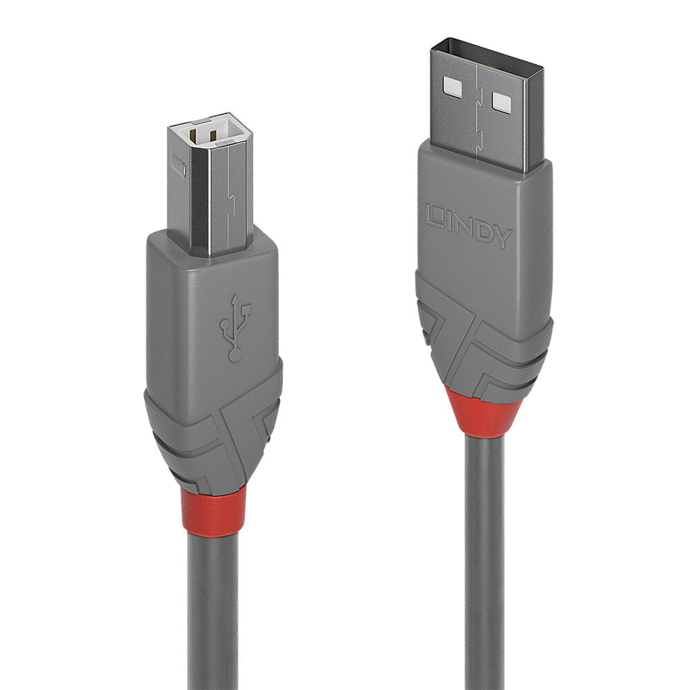Lindy Anthra Line USB кабель 5 m 2.0 USB A USB B Серый 36685