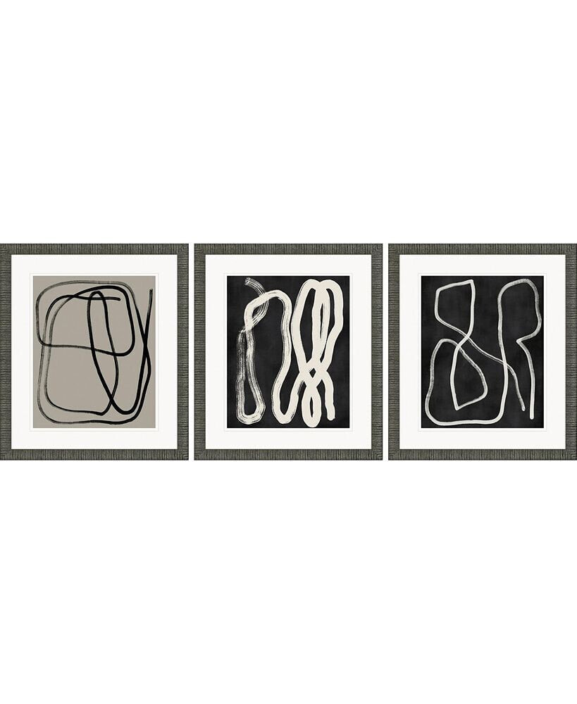 Paragon Picture Gallery naive Lines I Framed Art, Set of 3