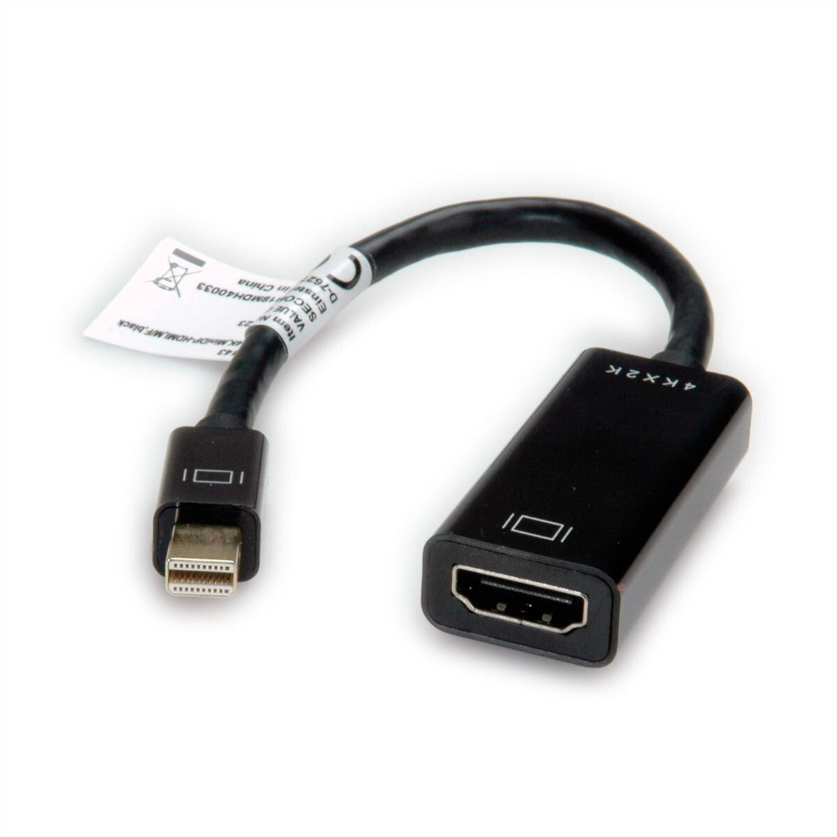 Value 12.99.3143 кабельный разъем/переходник Mini DisplayPort HDMI Черный