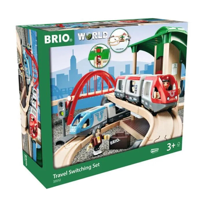 Brio Двухуровневая железная дорога с вокзалом,42 элемента