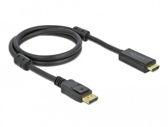 DeLOCK 85955 видео кабель адаптер 1 m HDMI Тип A (Стандарт) DisplayPort Черный