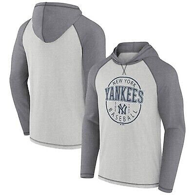 MLB New York Yankees Men's Lightweight Bi-Blend Hooded Sweatshirt - S