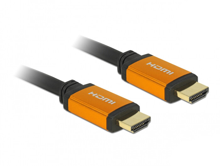 Компьютерный разъем или переходник DeLOCK 86987, 3 m, HDMI Type A (Standard), HDMI Type A (Standard), 3D, 48 Gbit/s, Black, Orange