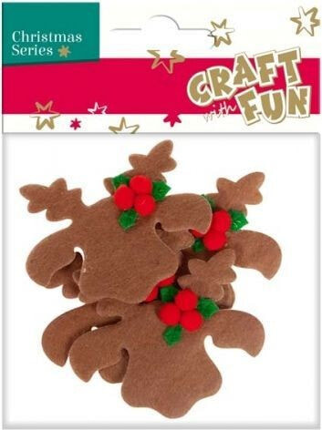 Craft with Fun Ornament felt reindeer 4 pcs. (412883)