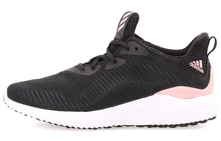 adidas Alphabounce 1 抗磨损运动 防滑耐磨 低帮 跑步鞋 女款 白黑粉 / Adidas Alphabounce 1 FW4858